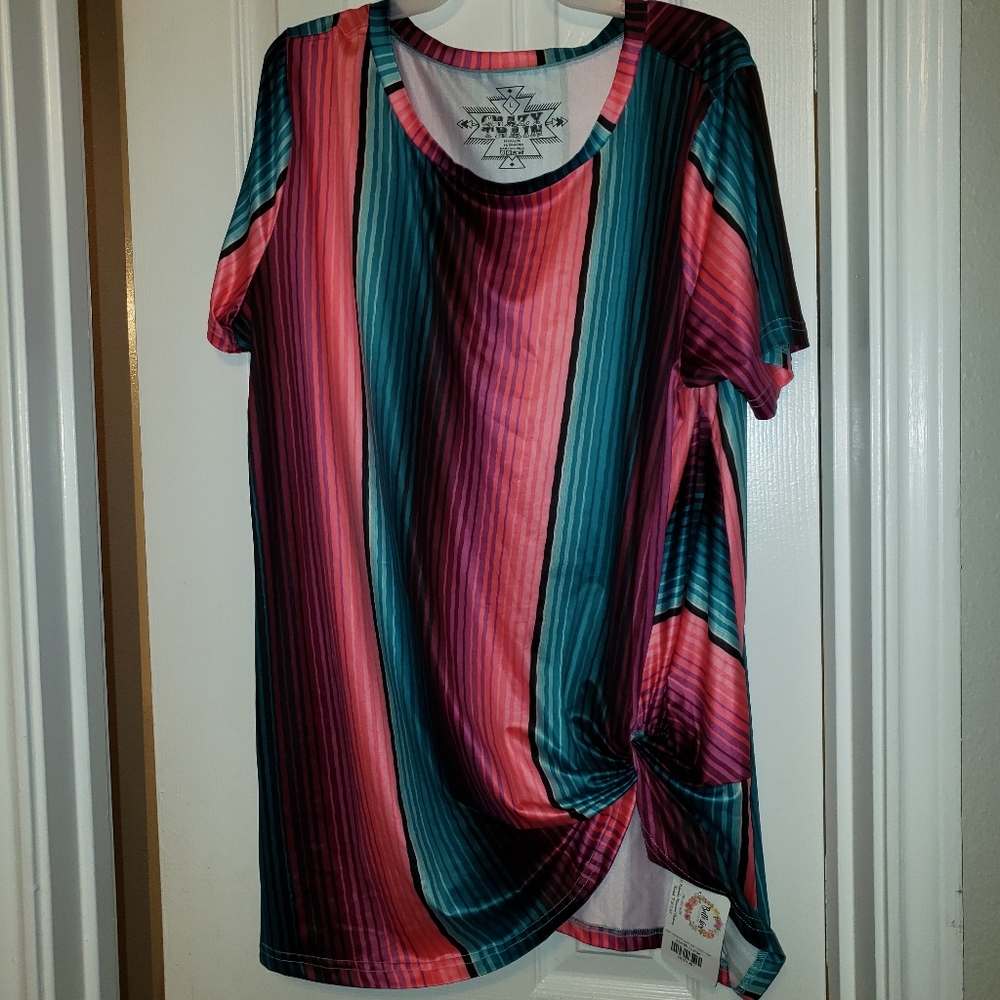 Serape pattern twist tunic